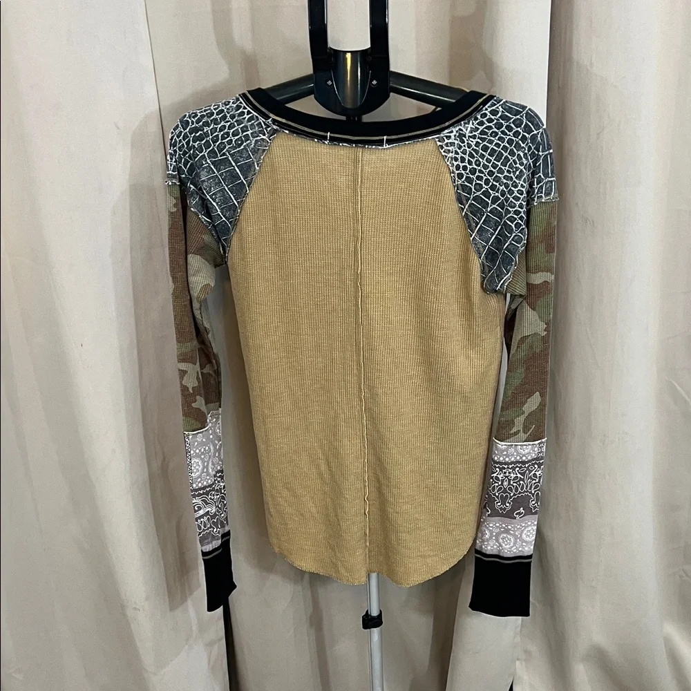 We The Free Multicolor Patchwork Long Sleeve Top - Picture 3 of 3